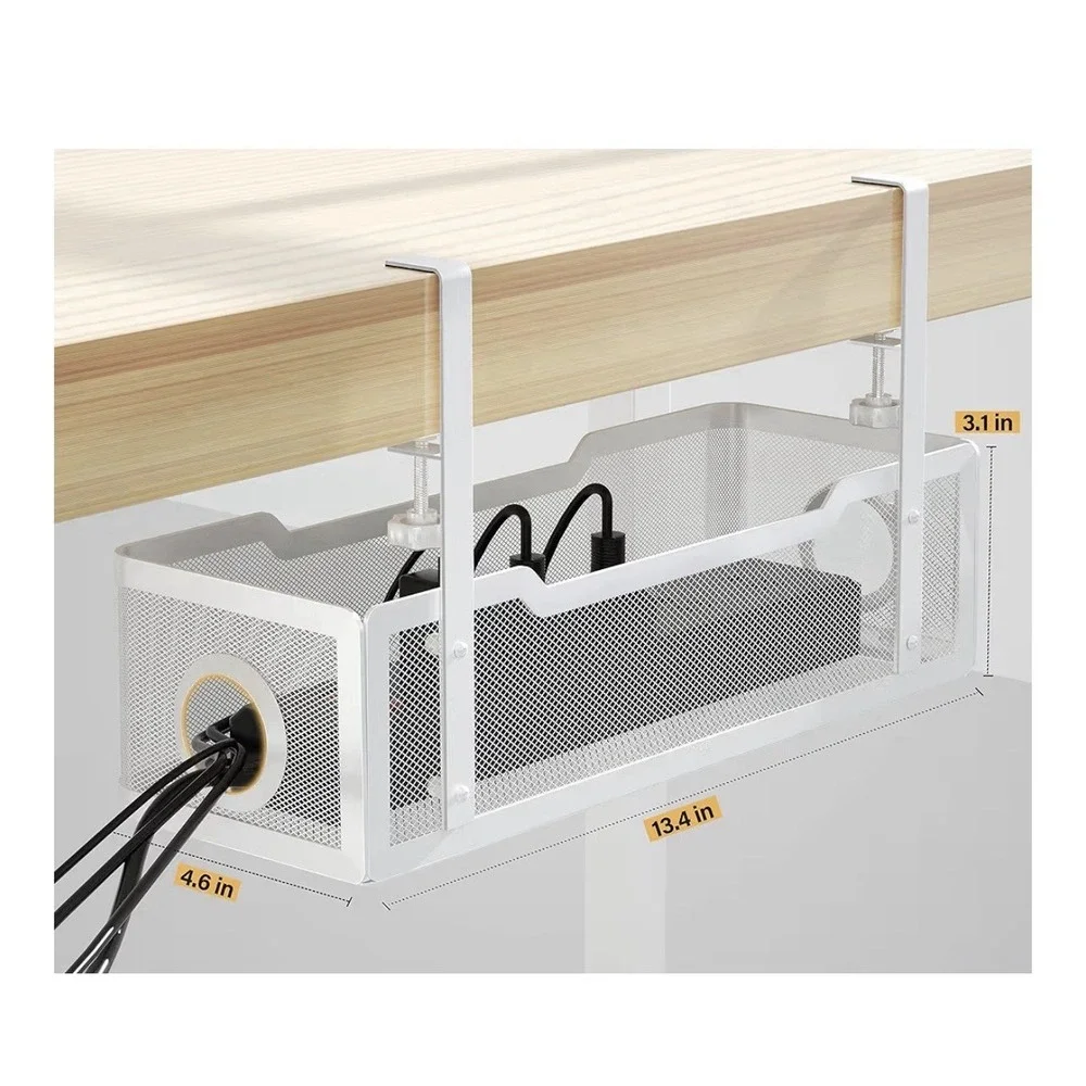 Under Desk Cable Management Tray | No‑Drill Wire‎ Organizer | New | Home Office